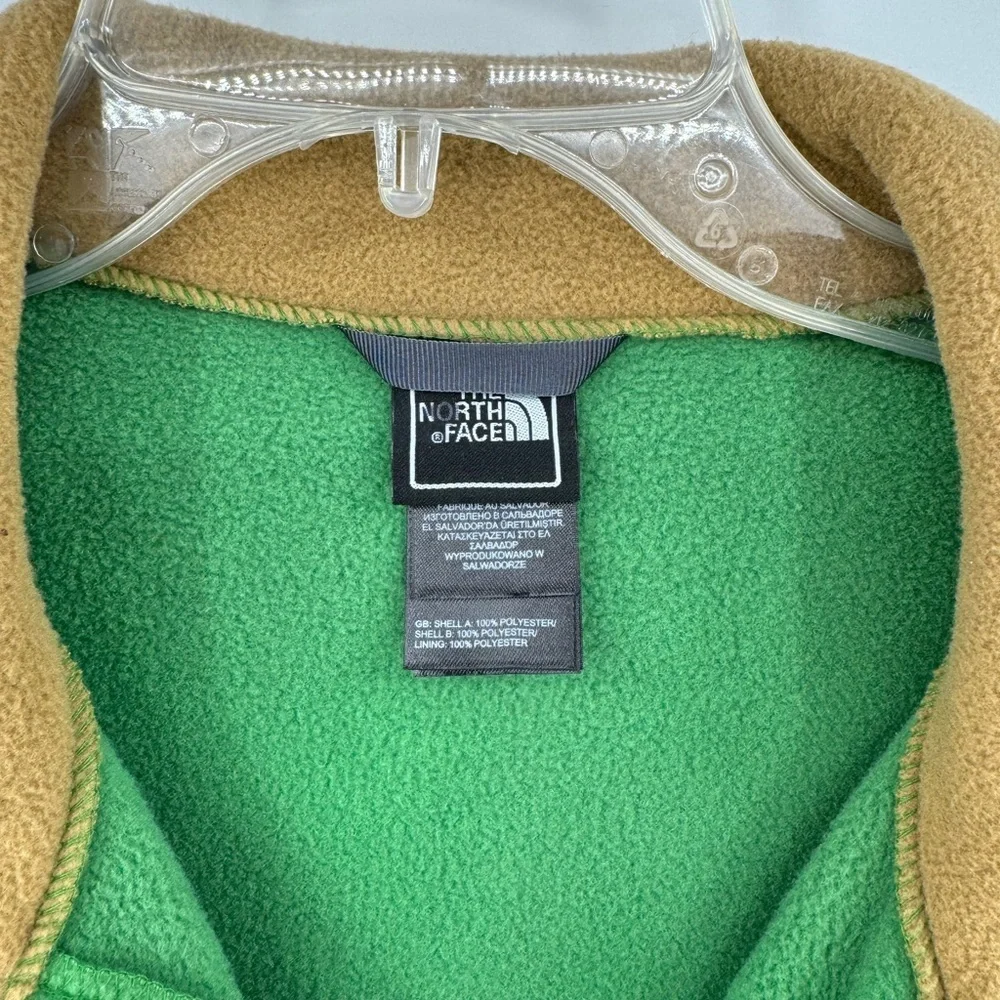 The North Face Green/Tan Fleece Jacket-Size Medium